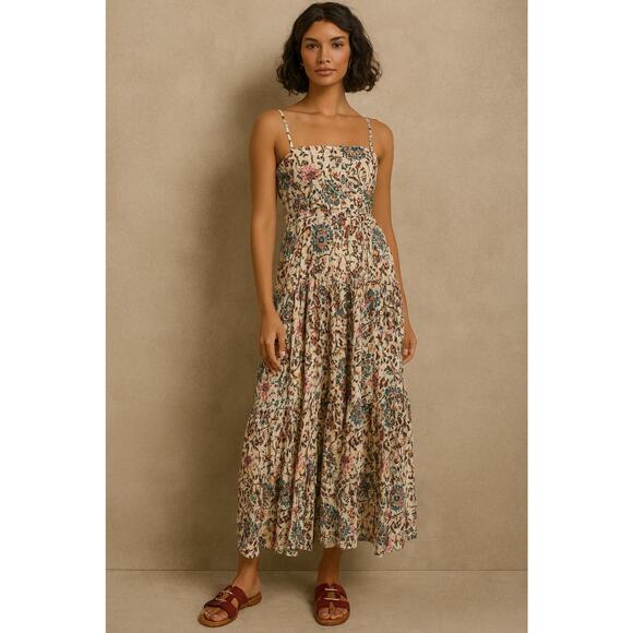 RAGA for Anthropologie Floral Tiered Maxi Dress - Picture 1 of 11